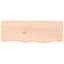 bordplade til badeværelse 80x30x(2-6) cm massivt træ ubehandlet
