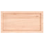 bordplade til badeværelse 80x40x(2-4) cm massivt træ ubehandlet