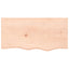 bordplade til badeværelse 80x40x(2-6) cm massivt træ ubehandlet