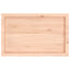 bordplade til badeværelse 80x50x(2-4) cm massivt træ ubehandlet