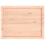 bordplade til badeværelse 80x60x(2-6) cm massivt træ ubehandlet