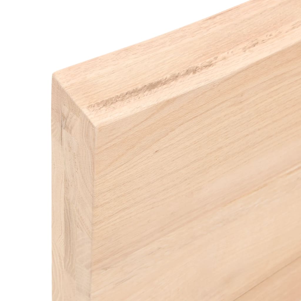 bordplade til badeværelse 80x60x(2-6) cm massivt træ ubehandlet