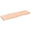 bordplade til badeværelse 100x30x(2-4)cm massivt træ ubehandlet