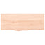 bordplade til badeværelse 100x40x2 cm massivt træ ubehandlet