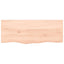 bordplade til badeværelse 100x40x(2-4)cm massivt træ ubehandlet