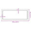 bordplade til badeværelse 100x40x(2-4)cm massivt træ ubehandlet