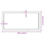 bordplade til badeværelse 100x50x(2-4)cm massivt træ ubehandlet