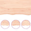 bordplade til badeværelse 100x60x(2-6)cm massivt træ ubehandlet