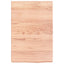 bordplade til badeværelse 40x60x(2-6) cm massivt træ lysebrun