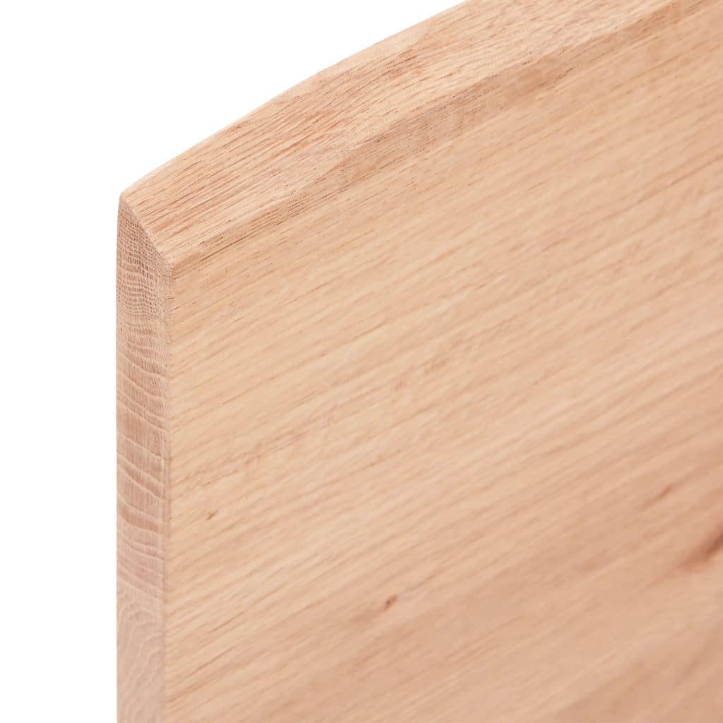 bordplade til badeværelse 60x60x2 cm massivt træ lysebrun