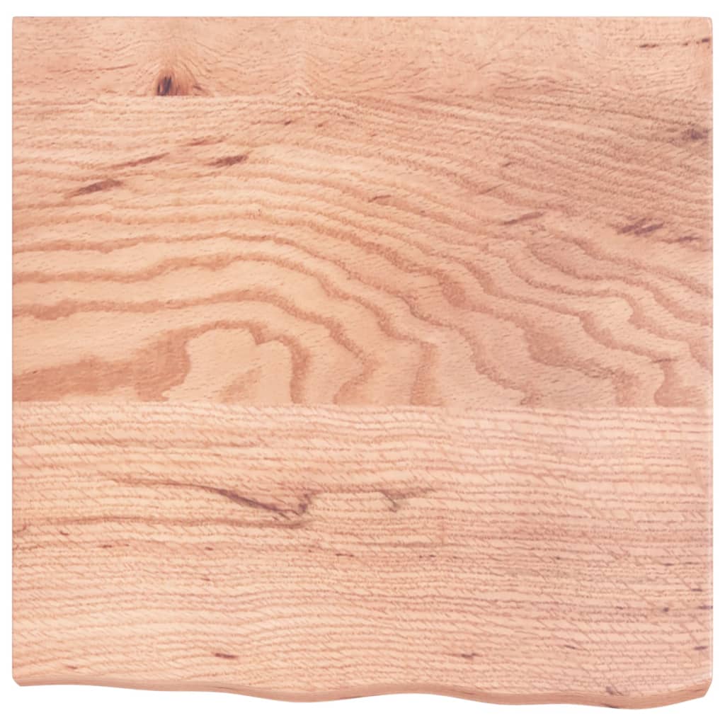 bordplade til badeværelse 60x60x(2-6) cm massivt træ lysebrun