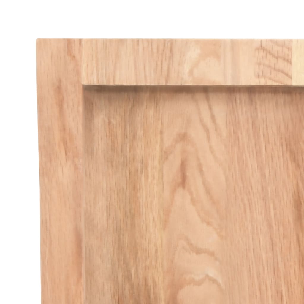 bordplade til badeværelse 80x40x(2-4) cm massivt træ lysebrun