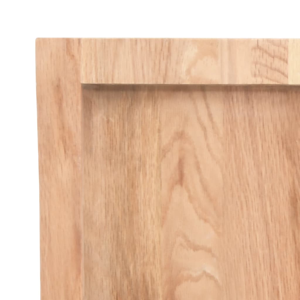 bordplade til badeværelse 80x40x(2-6) cm massivt træ lysebrun