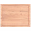 bordplade til badeværelse 80x60x(2-6) cm massivt træ lysebrun