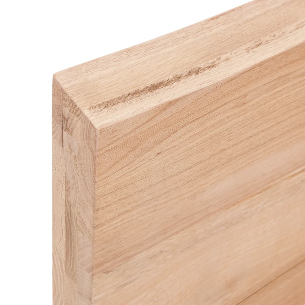 bordplade til badeværelse 80x60x(2-6) cm massivt træ lysebrun
