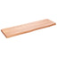 bordplade til badeværelse 100x30x(2-4) cm massivt træ lysebrun