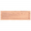 bordplade til badeværelse 100x30x(2-4) cm massivt træ lysebrun