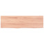 bordplade til badeværelse 100x30x(2-6) cm massivt træ lysebrun