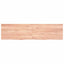 bordplade til badeværelse 120x30x(2-4) cm massivt træ lysebrun