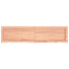 bordplade til badeværelse 120x30x(2-4) cm massivt træ lysebrun
