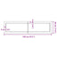bordplade til badeværelse 120x30x(2-4) cm massivt træ lysebrun