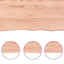 bordplade til badeværelse 120x50x(2-6) cm massivt træ lysebrun