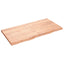 bordplade til badeværelse 120x60x(2-4) cm massivt træ lysebrun