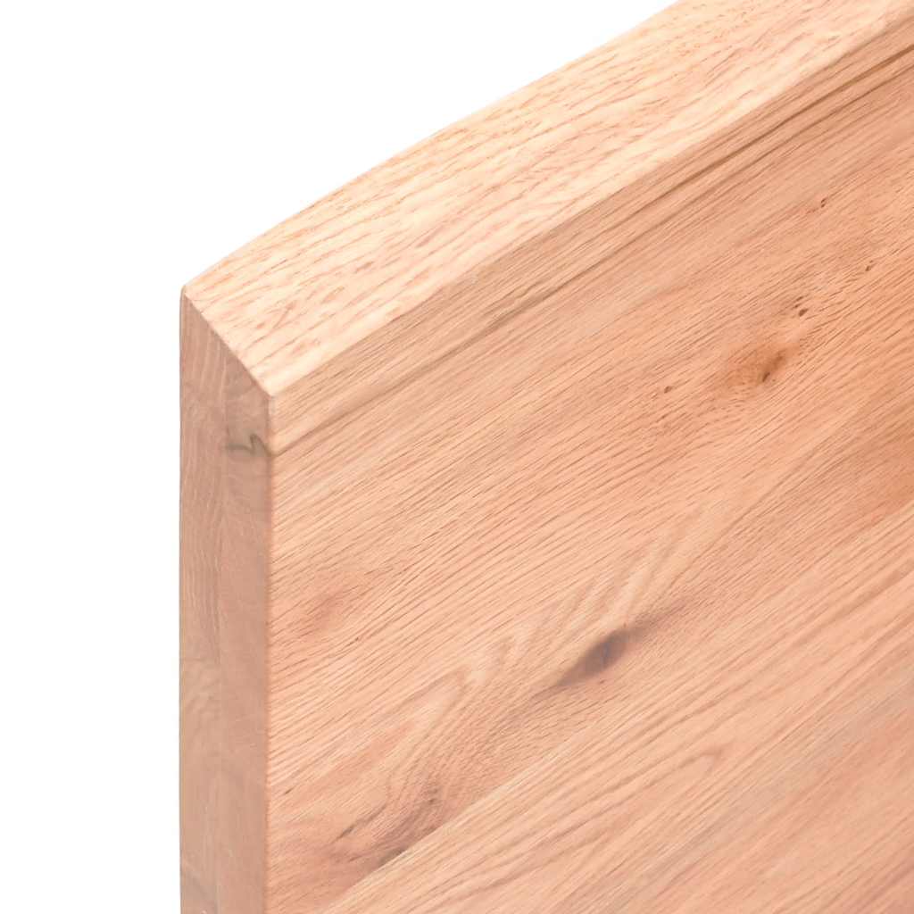 bordplade til badeværelse 120x60x(2-4) cm massivt træ lysebrun