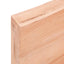 bordplade til badeværelse 120x60x(2-6) cm massivt træ lysebrun