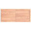 bordplade til badeværelse 140x60x(2-6) cm massivt træ lysebrun
