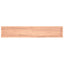 bordplade til badeværelse 160x30x(2-4) cm massivt træ lysebrun