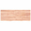 bordplade til badeværelse 160x60x(2-4) cm massivt træ lysebrun