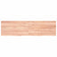 bordplade til badeværelse 180x50x(2-4) cm massivt træ lysebrun