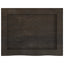 bordplade til badeværelse 40x30x(2-4) cm massivt træ mørkebrun