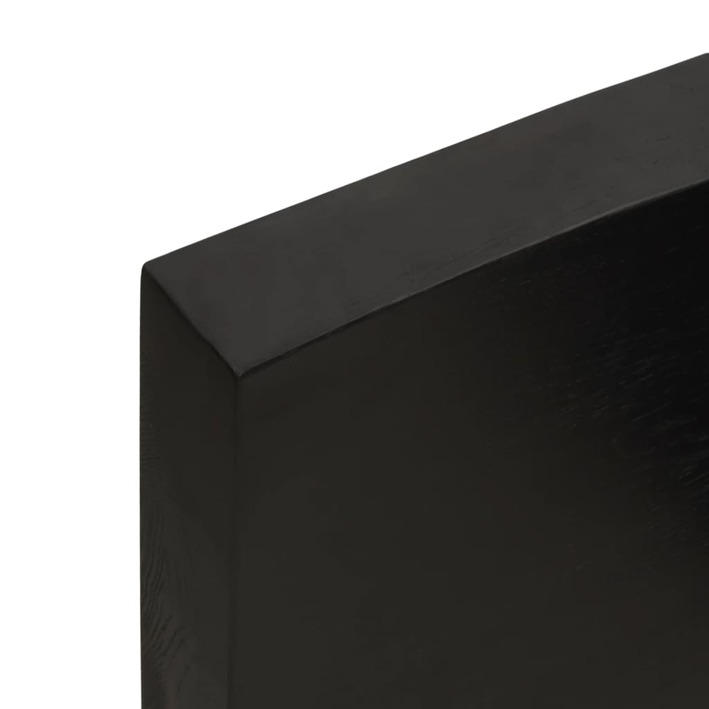 bordplade til badeværelse 40x30x(2-6) cm massivt træ mørkebrun
