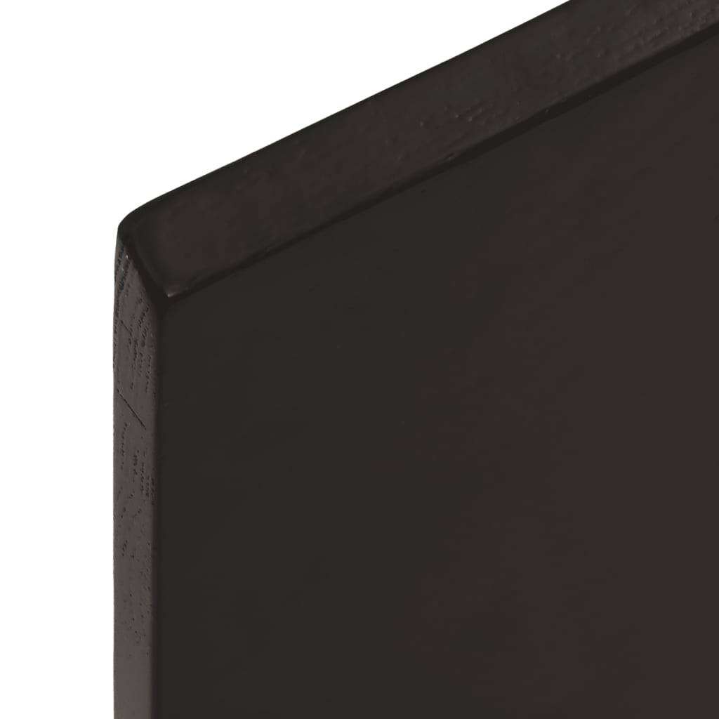 bordplade til badeværelse 40x50x2 cm massivt træ mørkebrun
