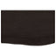 bordplade til badeværelse 60x40x(2-4) cm massivt træ mørkebrun