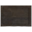 bordplade til badeværelse 60x40x(2-4) cm massivt træ mørkebrun