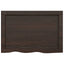 bordplade til badeværelse 60x40x(2-4) cm massivt træ mørkebrun