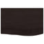 bordplade til badeværelse 60x40x(2-6) cm massivt træ mørkebrun