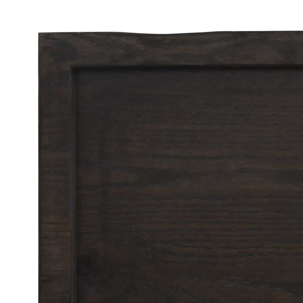 bordplade til badeværelse 60x60x(2-4) cm massivt træ mørkebrun