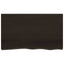 bordplade til badeværelse 100x60x(2-6) cm massivt træ mørkebrun