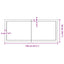 bordplade til badeværelse 120x50x(2-4) cm massivt træ mørkebrun