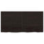 bordplade til badeværelse 120x60x(2-4) cm massivt træ mørkebrun