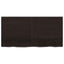 bordplade til badeværelse 120x60x(2-6) cm massivt træ mørkebrun