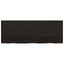 bordplade til badeværelse 160x60x(2-4) cm massivt træ mørkebrun