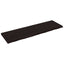 bordplade til badeværelse 200x60x(2-6) cm massivt træ mørkebrun
