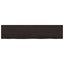 bordplade til badeværelse 220x50x(2-4) cm massivt træ mørkebrun
