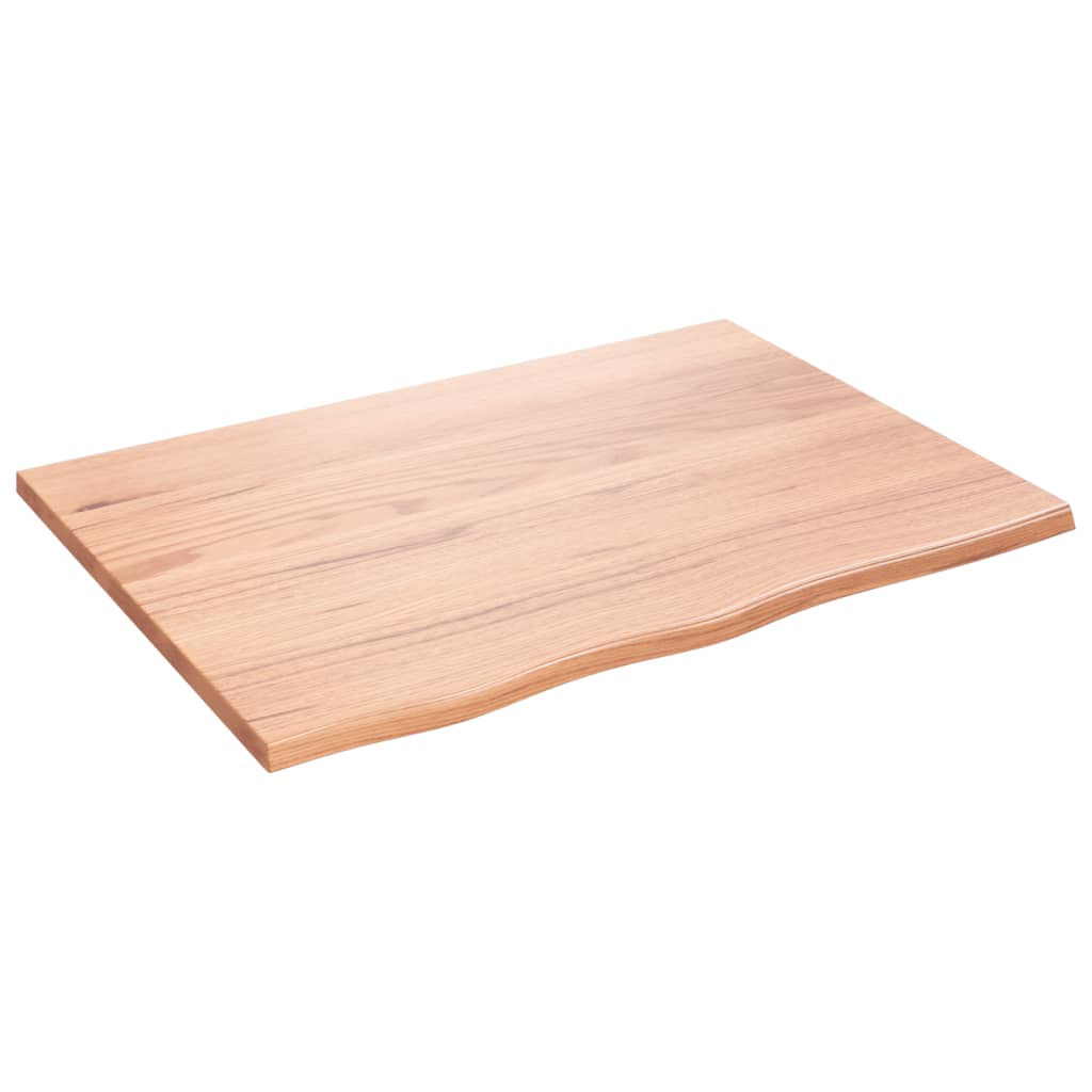 bordplade 80x60x2 cm behandlet massivt eg lysebrun