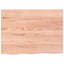 bordplade 80x60x2 cm behandlet massivt eg lysebrun